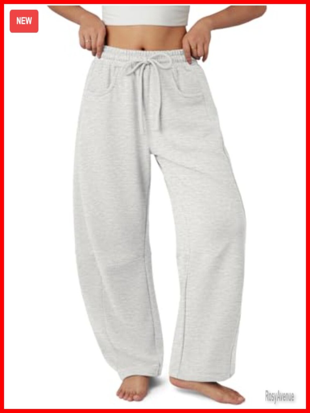 Barrel Sweatpants with Pockets Baggy Wide Leg Lounge Pants